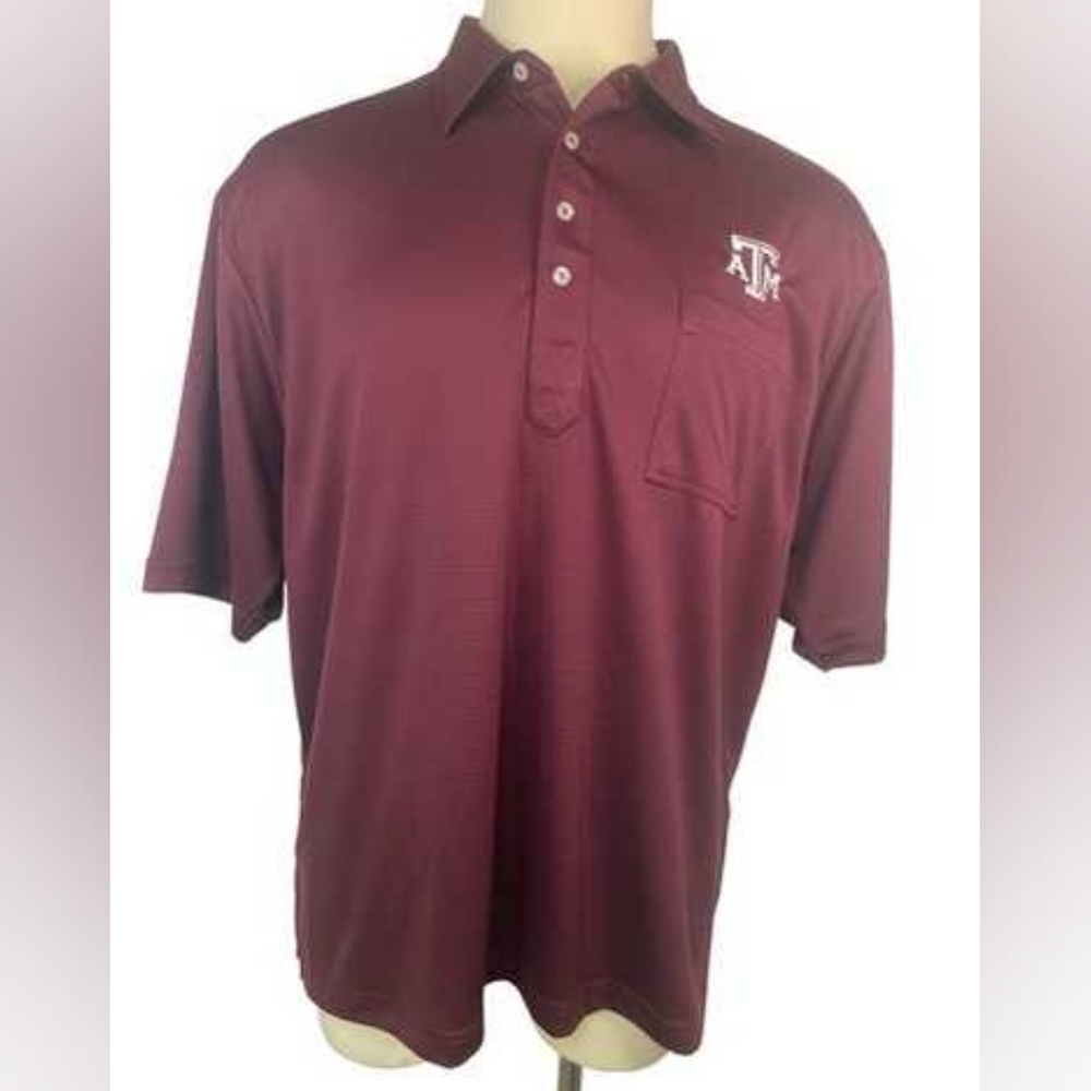 Maroon Polo Shirt with Texas A&M Logo. XL Pro Celebrity